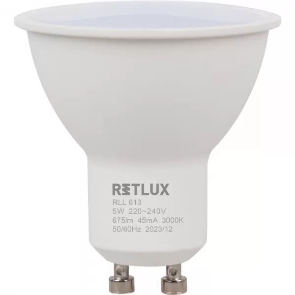 RLL 613 GU10 bulb 5W WW D RETLUX