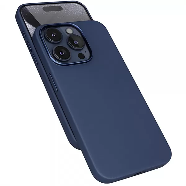 MagLeather case iPhone 15 Pro blue EPICO