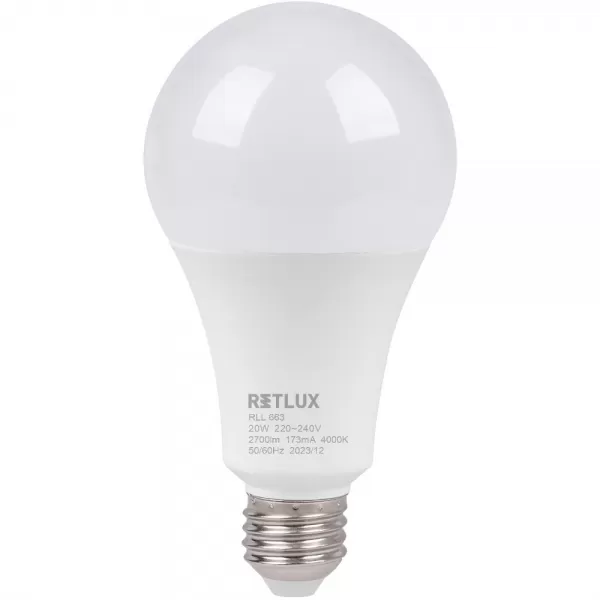 RLL 663 A80 E27 bulb 20W CW D RETLUX