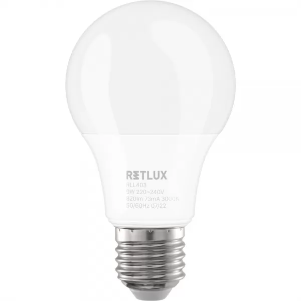 RLL 403 A60 E27 bulb 9W WW RETLUX