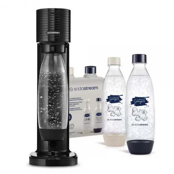 SODASTREAM Výhodný set GAIA Black + lahve 2x 1l FUSE Ginger